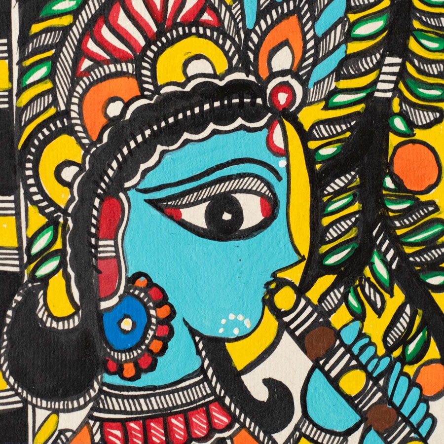 shop Madhubani Painting - Krishna