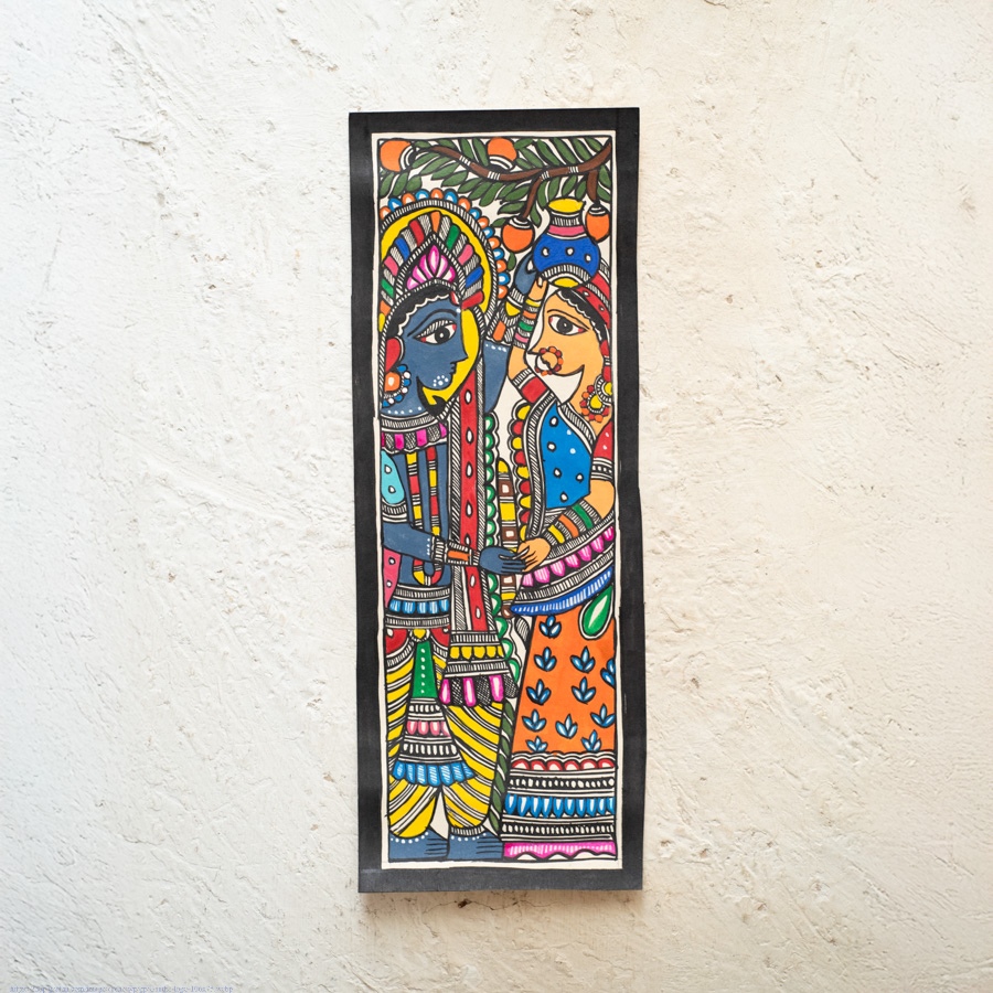 shop Madhubani Painting - Radha Krishna