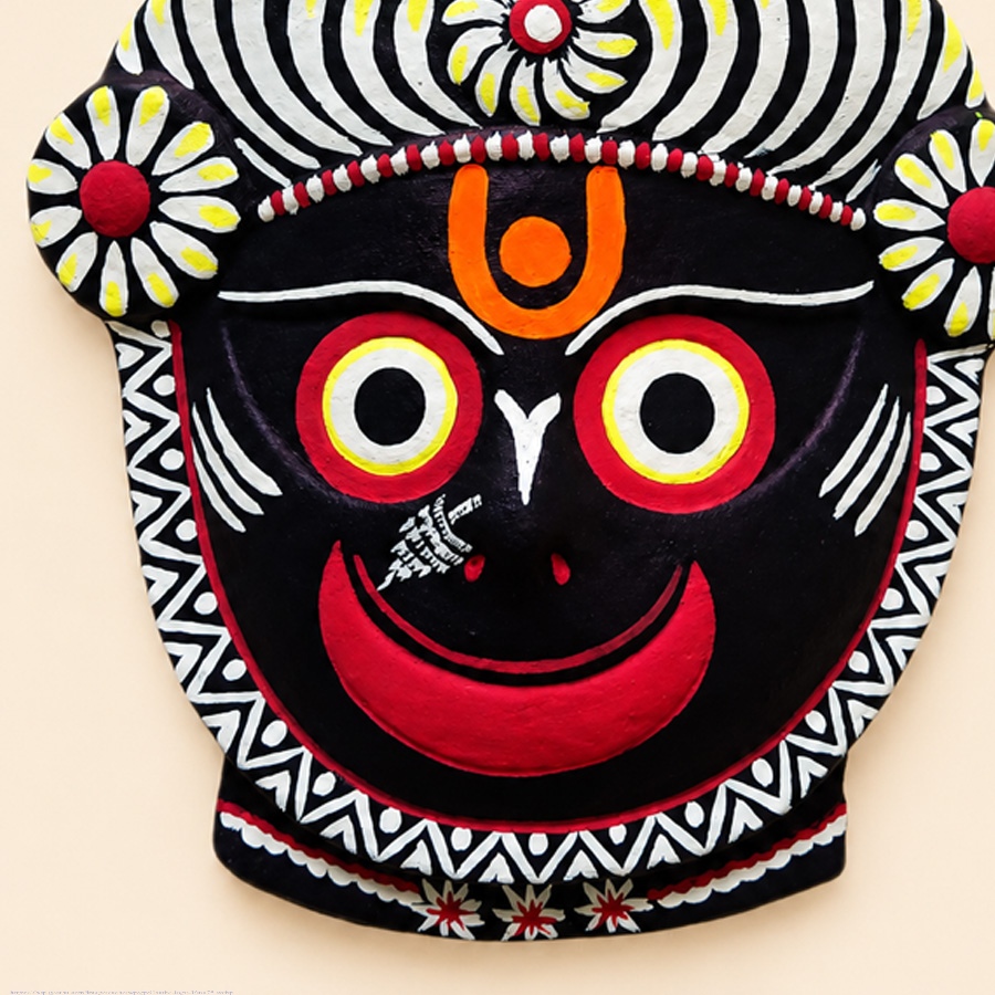 shop Handmade Paper Mache Chhau Mask - Jagannath 