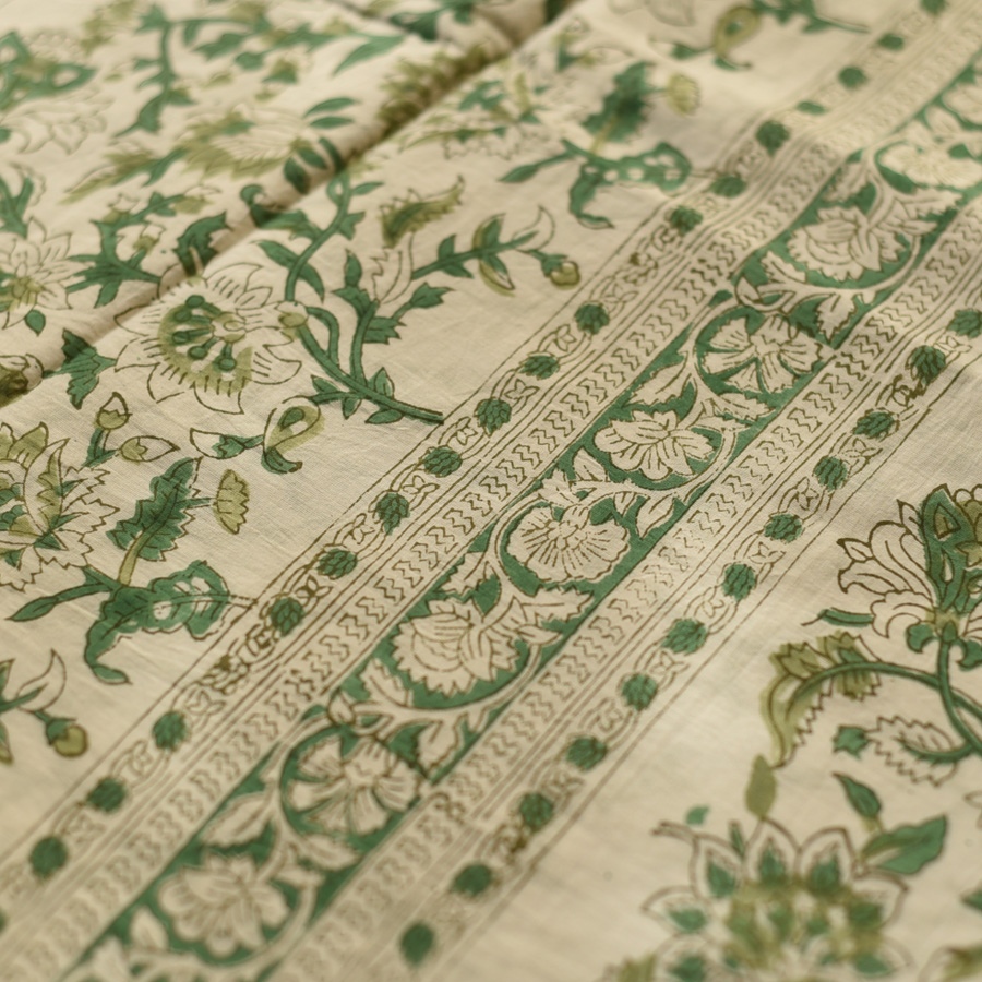 shop Bagru Printed Cotton Saree - Block Printed