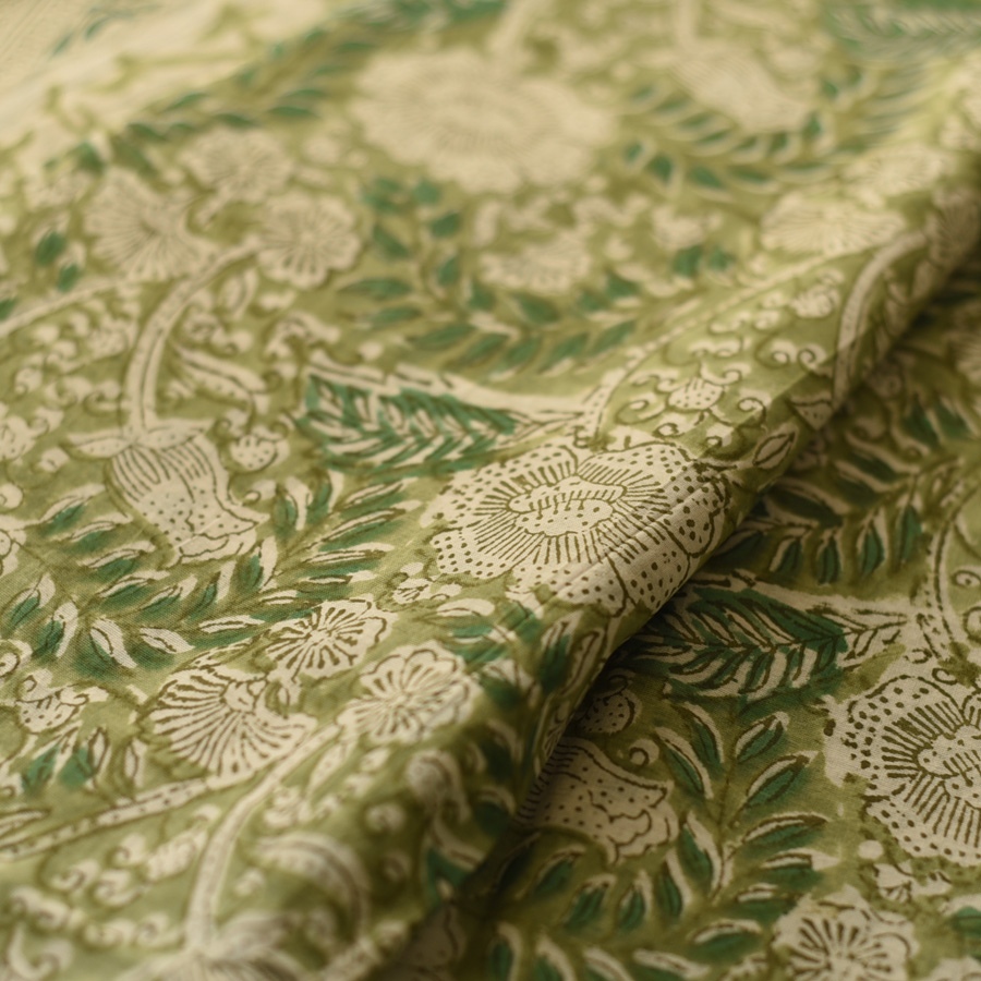 shop Bagru Printed Cotton Saree - Block Printed