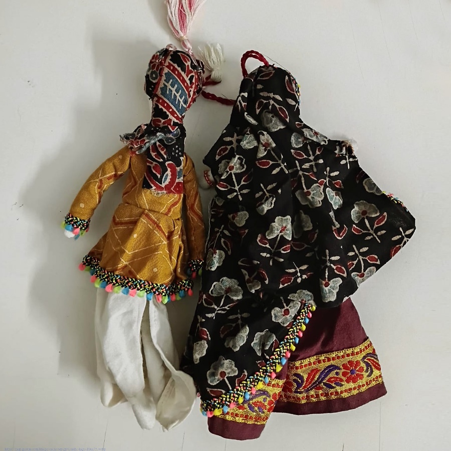 shop Cotton Handmade Doll - Set of Two