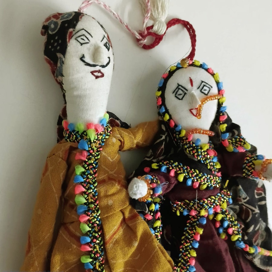 shop Cotton Handmade Doll - Set of Two