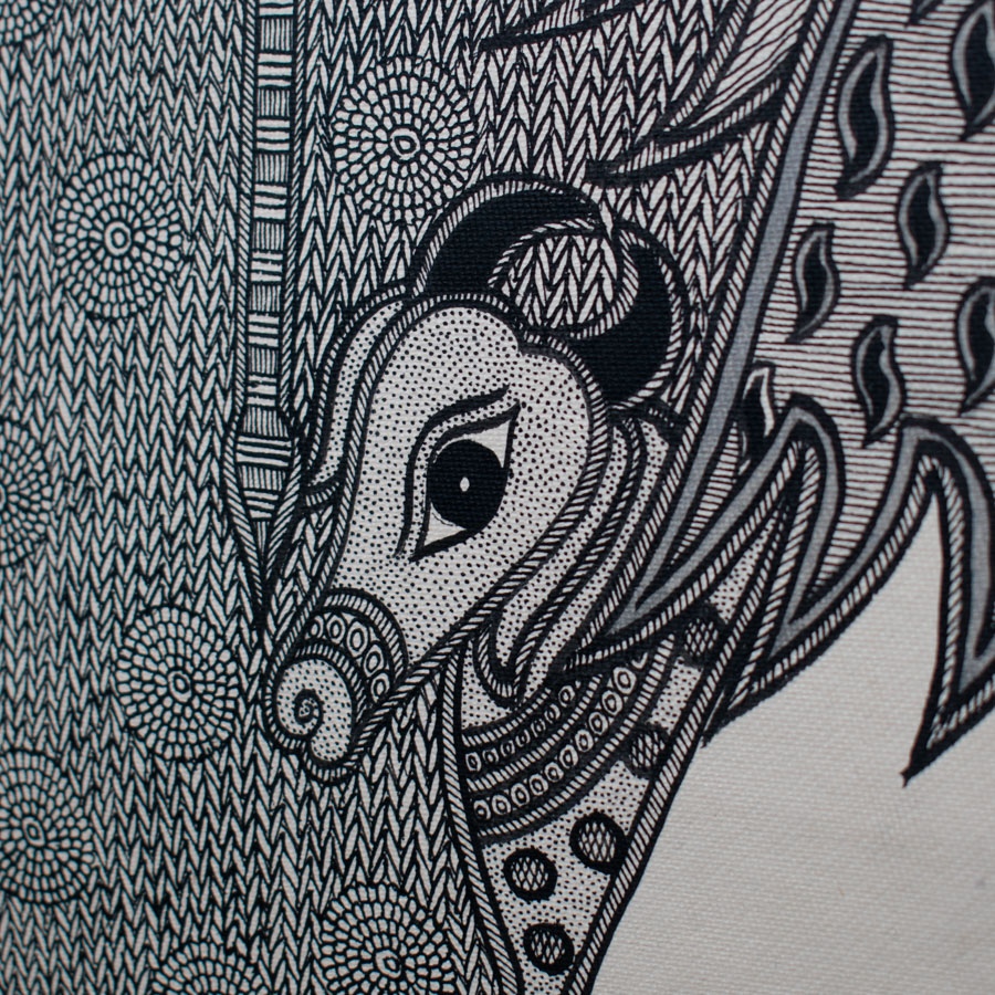 shop Madhubnai Painting-Ardhnageshwar Shiva and Parwati 