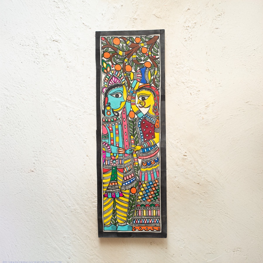 shop Madhubani Painting - Radha Krishna