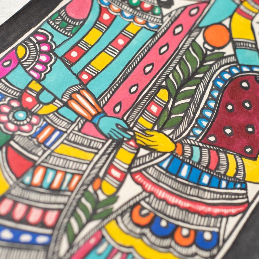 shop Madhubani Painting - Radha Krishna