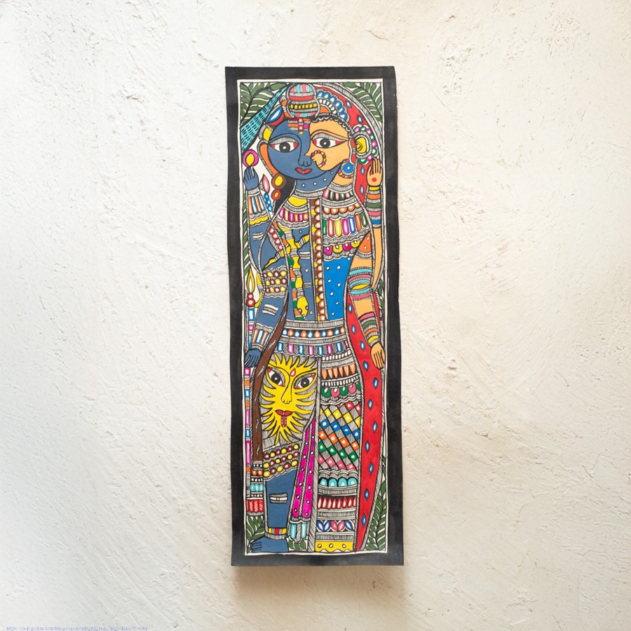 shop Madhubani Painting - Ardhanarishvara