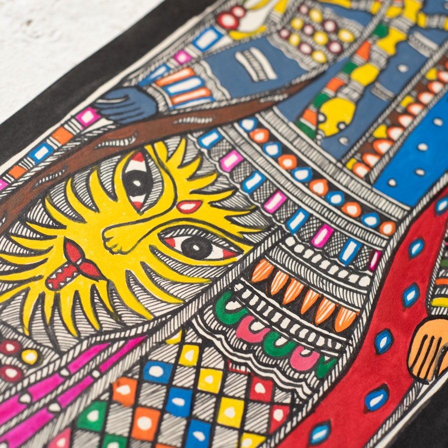 shop Madhubani Painting - Ardhanarishvara