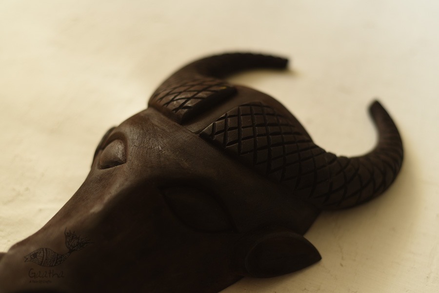 shop handmade wooden mask - nandi