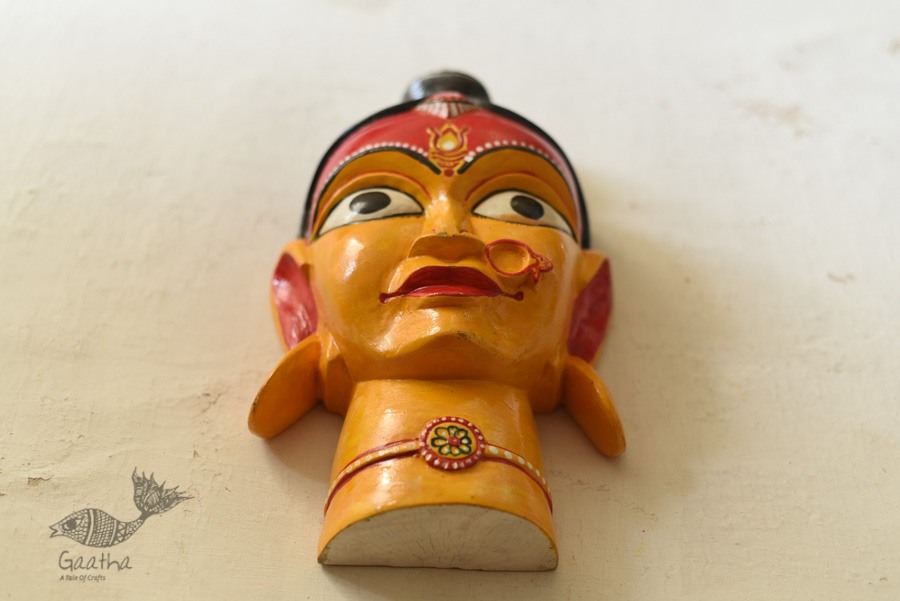 shop handmade wooden mask - Durga