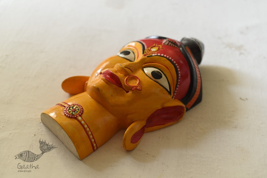 shop handmade wooden mask - Durga