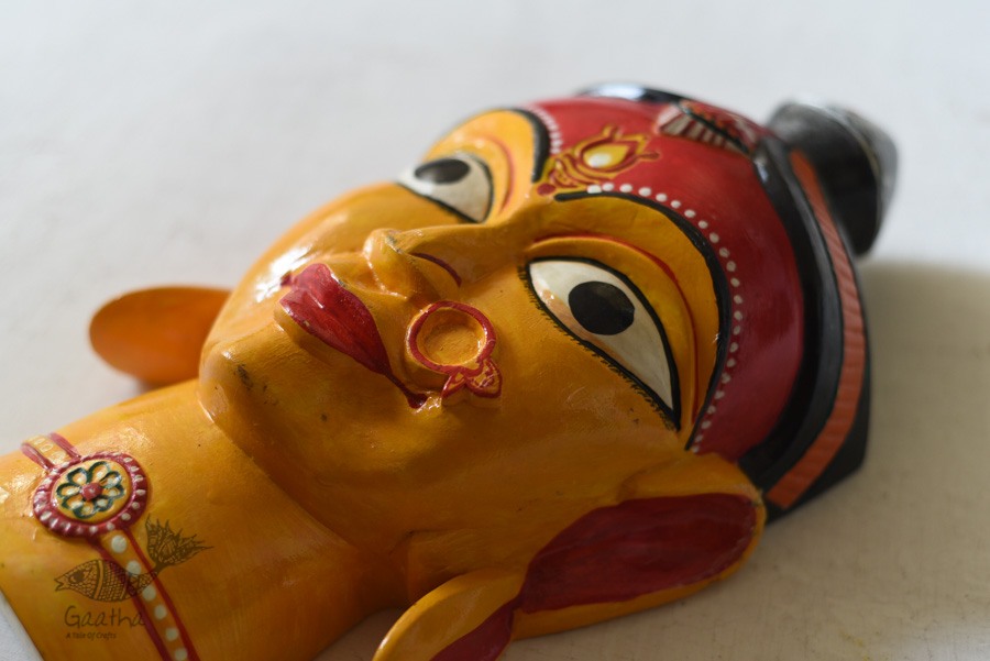 shop handmade wooden mask - Durga