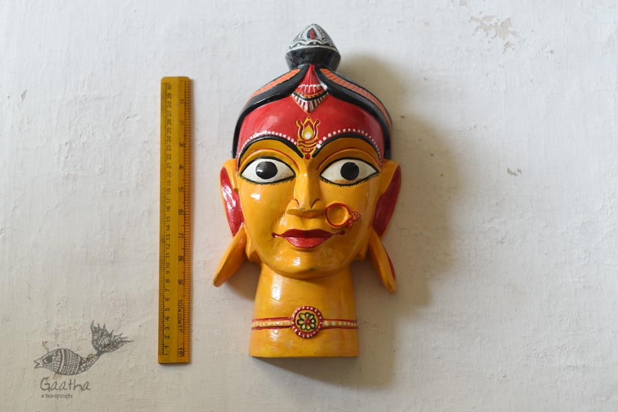 shop handmade wooden mask - Durga