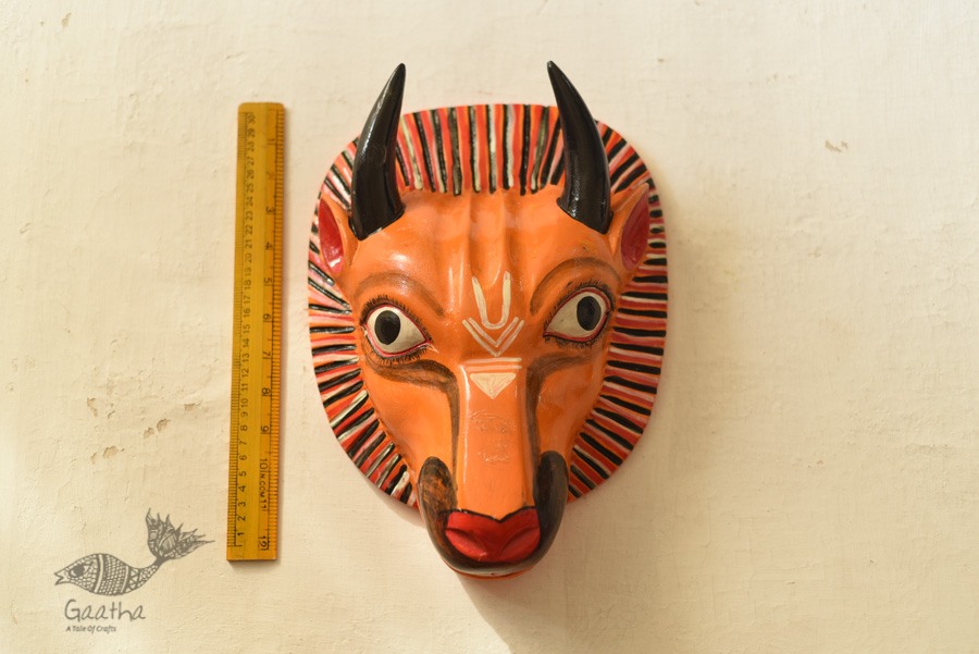 shop handmade wooden mask - Bull 