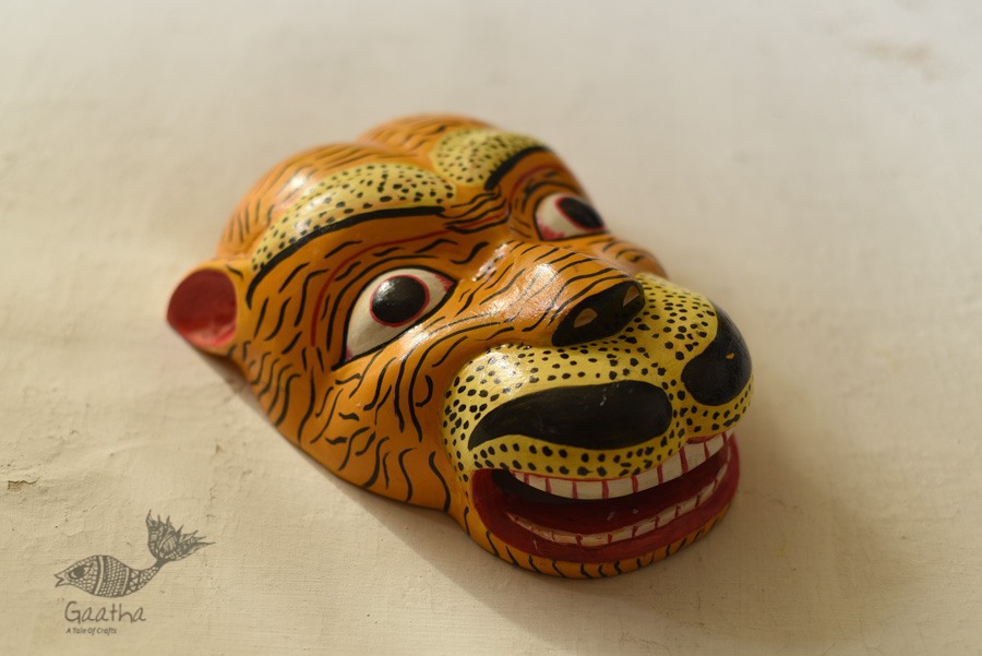 shop handmade wooden tiger mask 