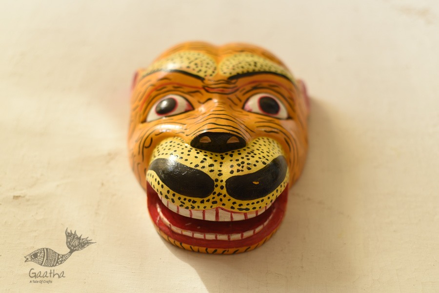 shop handmade wooden tiger mask 