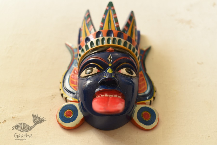 shop handmade wooden mask - kaali