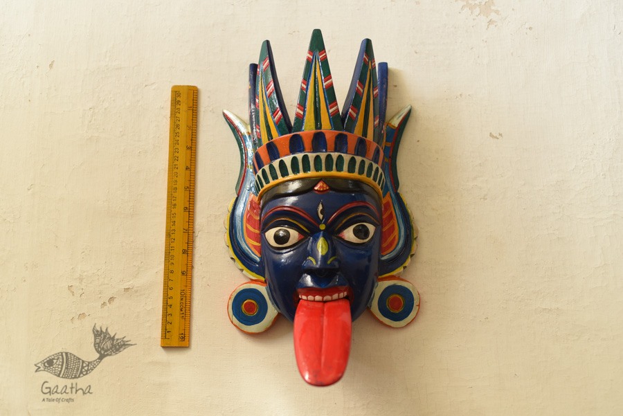 shop handmade wooden mask - kaali