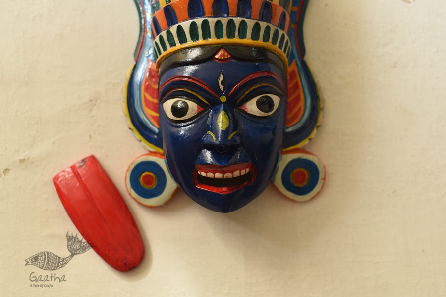 shop handmade wooden mask - kaali