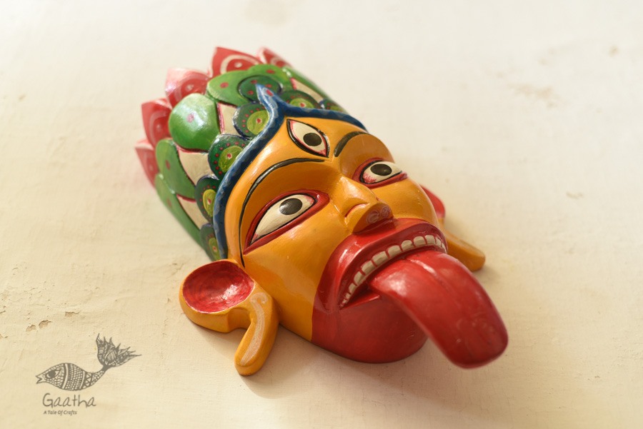 shop handmade wooden mask - Tribal God