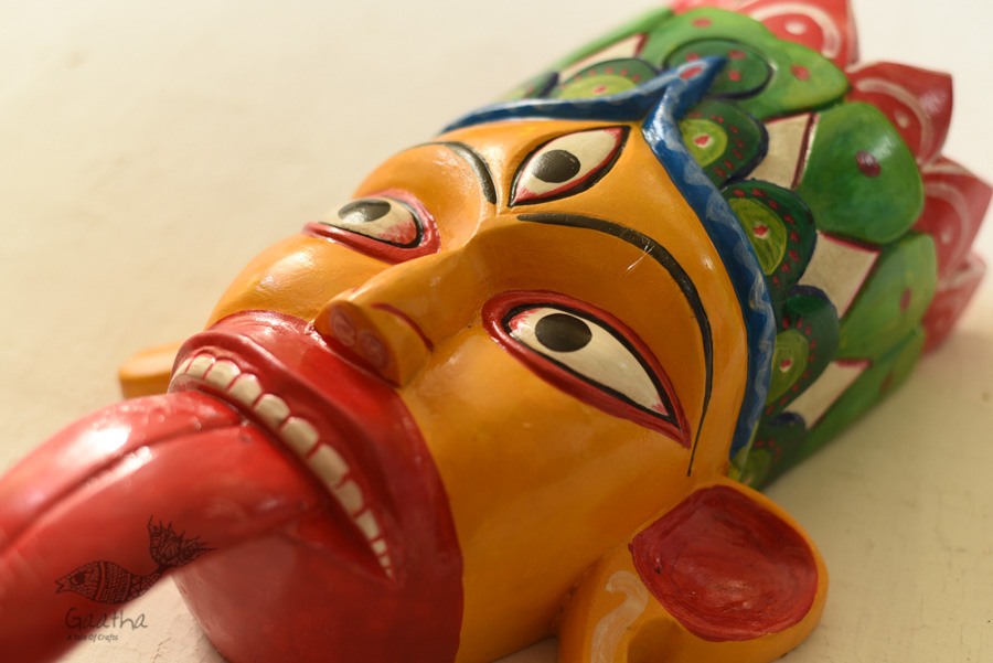 shop handmade wooden mask - Tribal God