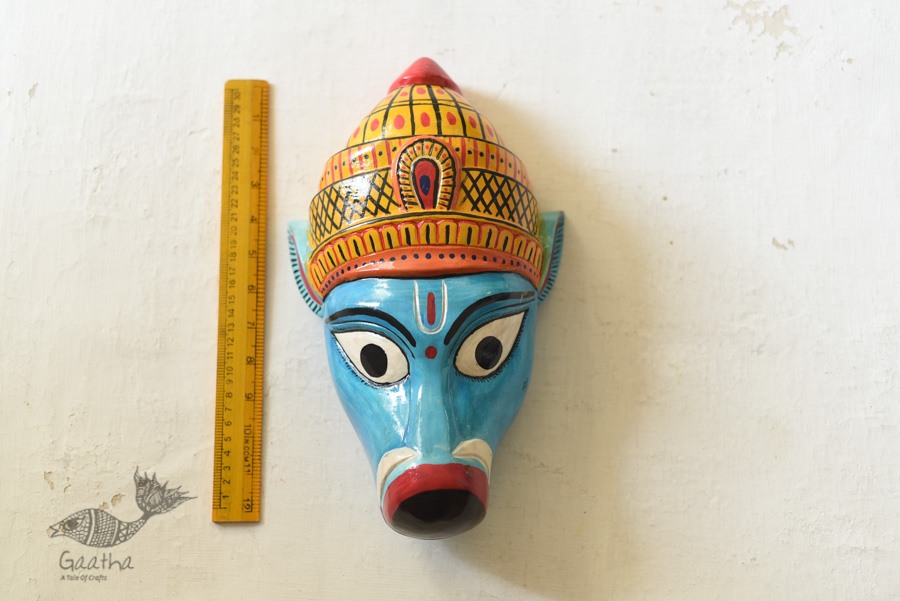 shop handmade wooden mask - Varaha Avatar