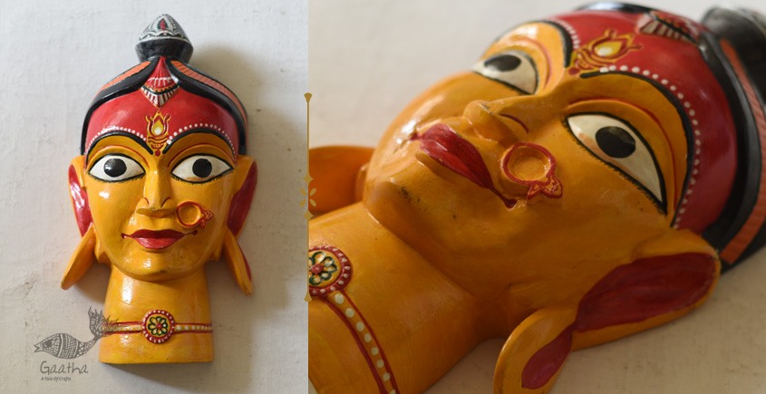 shop handmade wooden mask - Durga