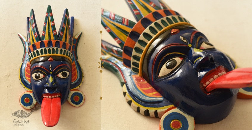 shop handmade wooden mask - kaali