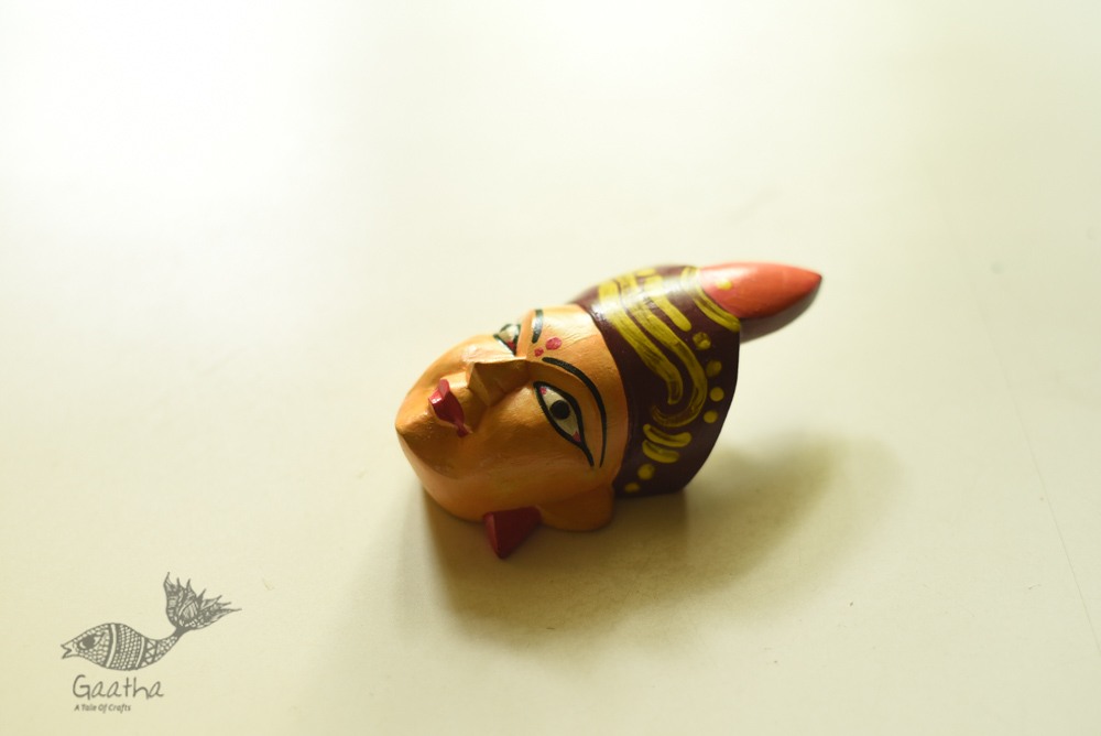 hand painted wooden mask - Tribal-women