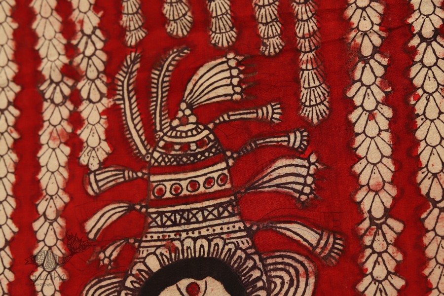 Sacred cloth of the Goddess- Nageshvari Maa ( 60 x 68 )