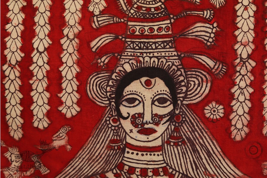 Sacred cloth of the Goddess- Nageshvari Maa ( 60 x 68 )