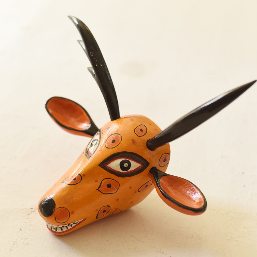 shop handmade wooden mask -  Deer