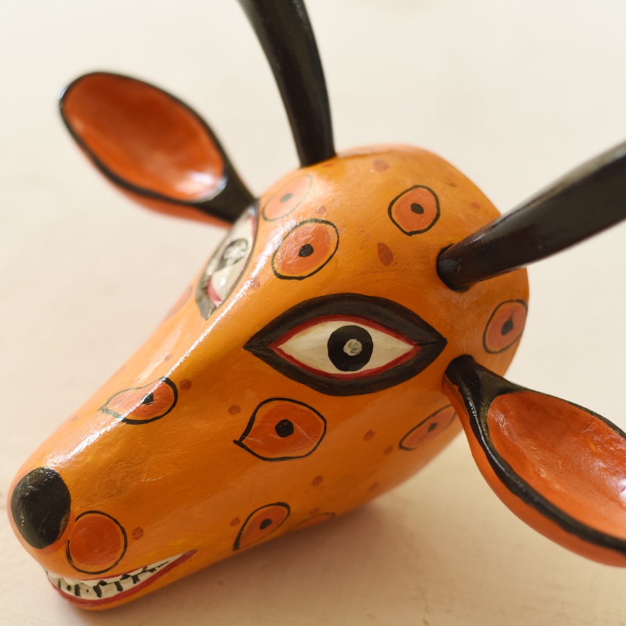 shop handmade wooden mask -  Deer