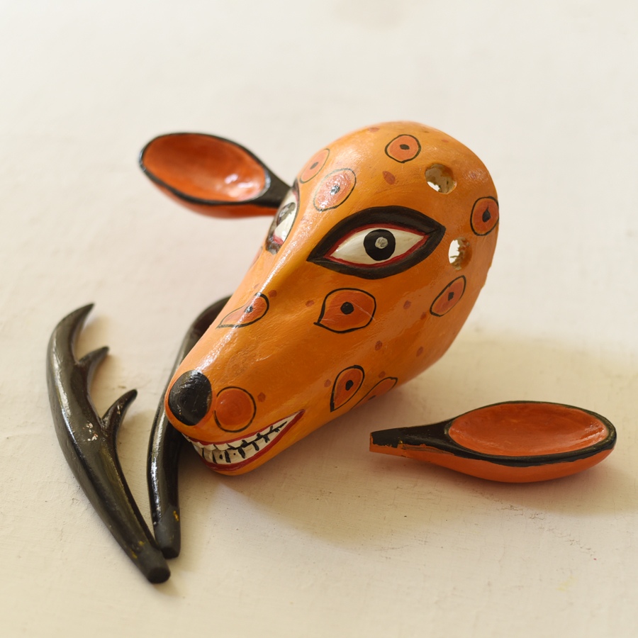 shop handmade wooden mask -  Deer