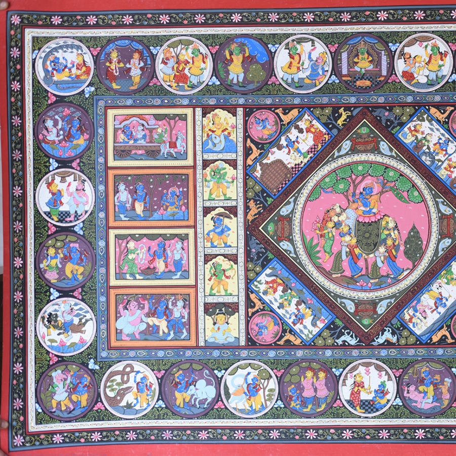 shop Traditional patachitra Painting ~ Krishna & Gopi