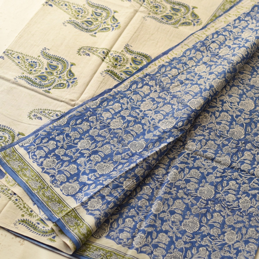 shop Bagru Printed Cotton Saree - new collection