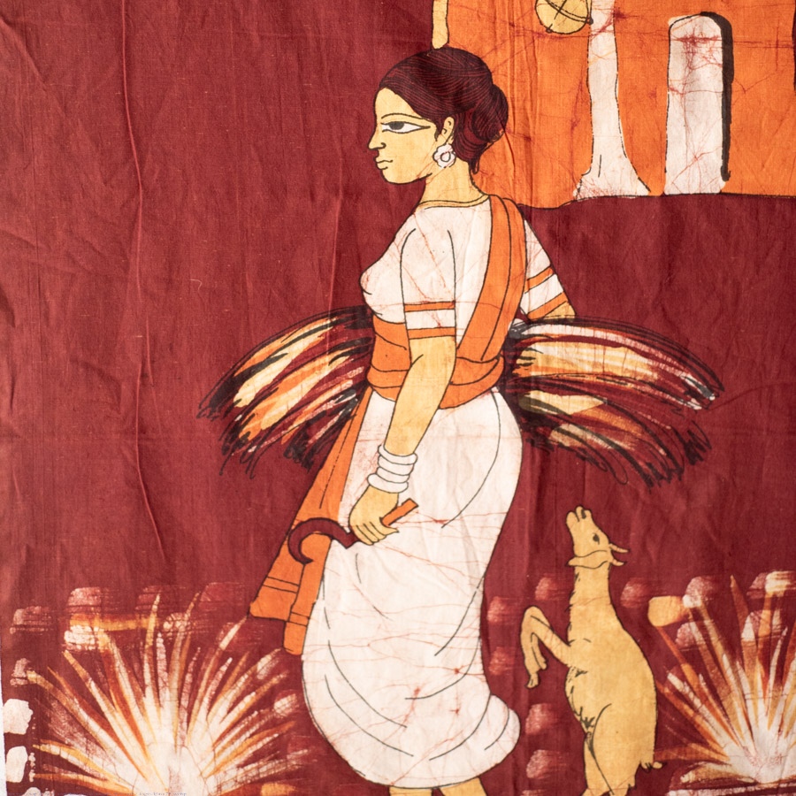 shop handcrafted batik A Tribal Girl painting