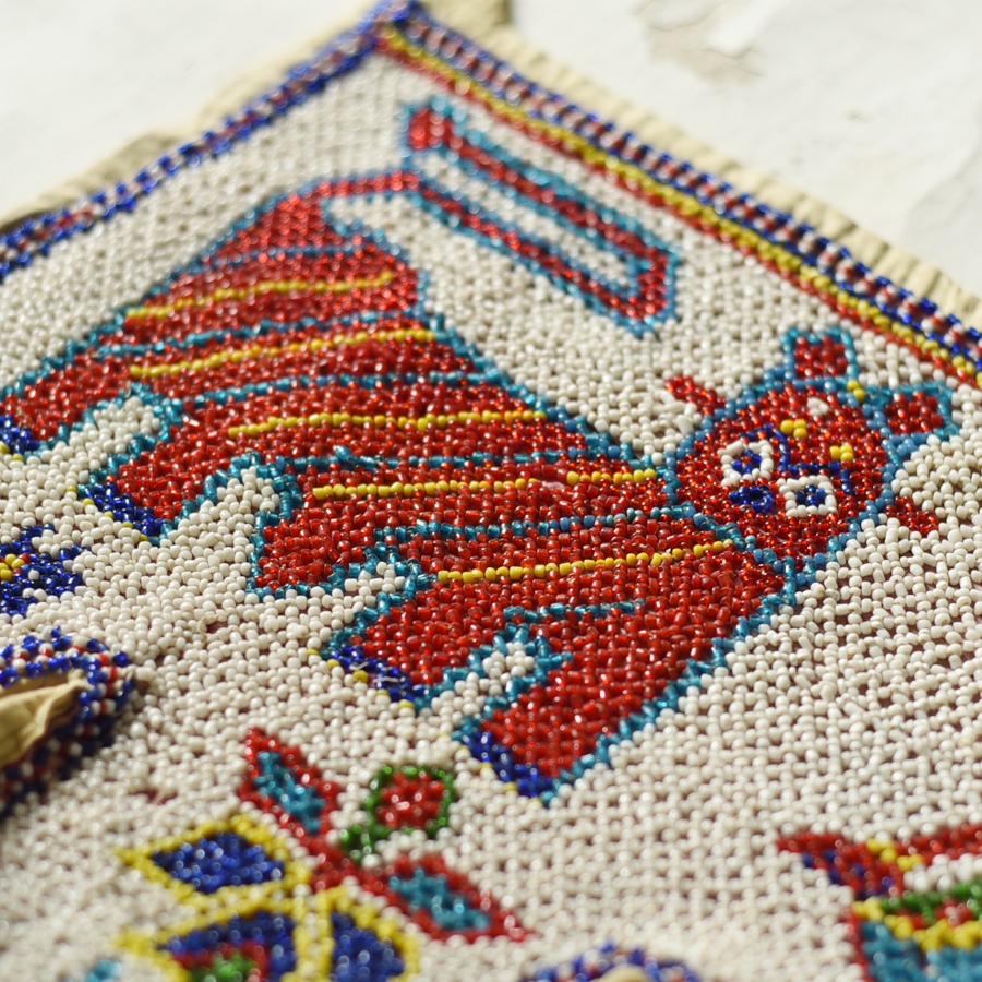 Gujrat Bead Work - Old & Antique Wall Hanging - Laxmi Motif Chakda