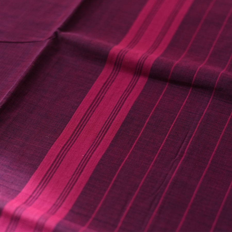 Handwoven cotton saree |Deep Violet  from Andhra Pradesh