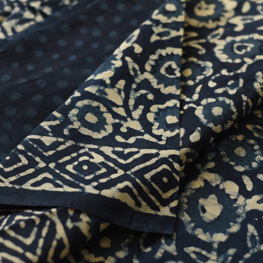 Exclusive Hand Block Printed Dabu Saree