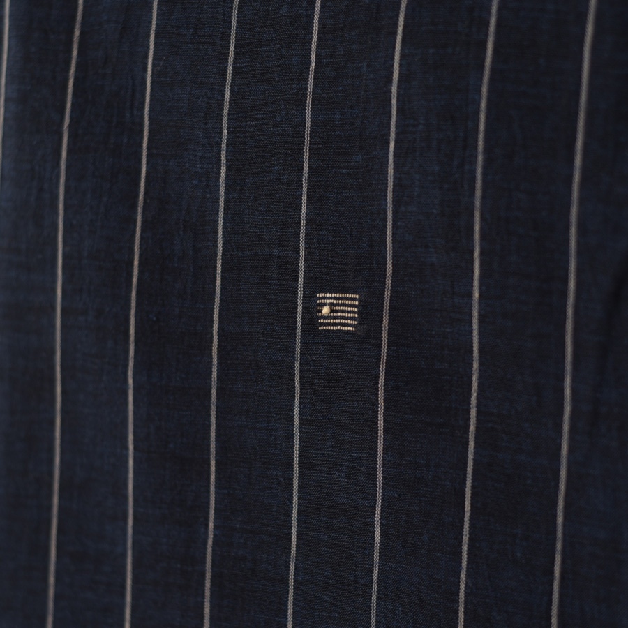 shop Handloom Soft Cotton Jamdani Stole  - Navy Blue
