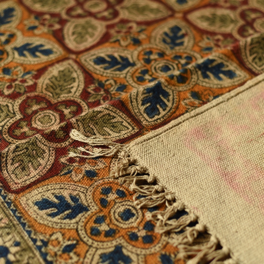 shop Kalamkari Natural Color Dhurrie