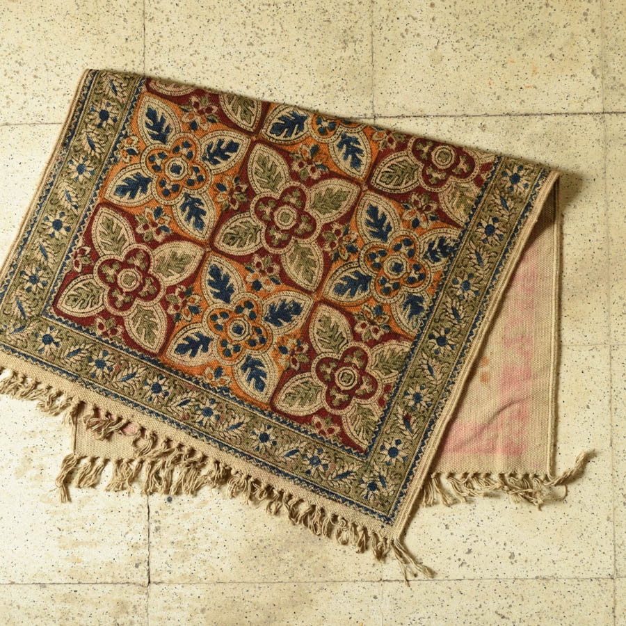 shop Kalamkari Natural Color Dhurrie