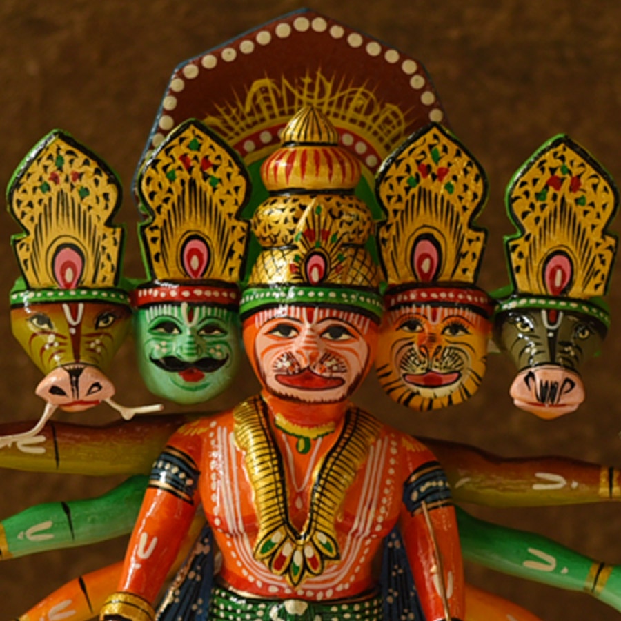 shop Handmade Wooden Panch Mukhi Hanuman