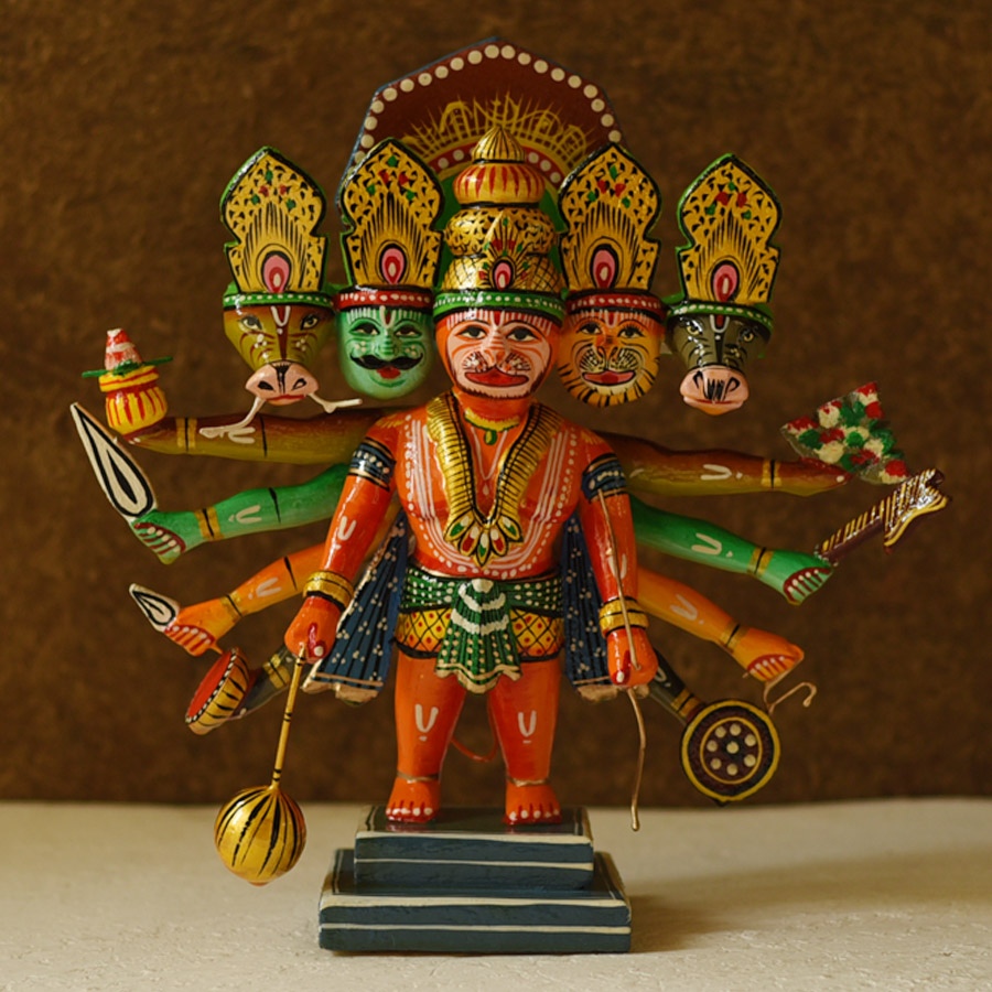 shop Handmade Wooden Panch Mukhi Hanuman