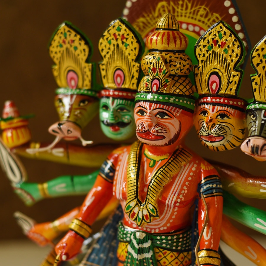 shop Handmade Wooden Panch Mukhi Hanuman