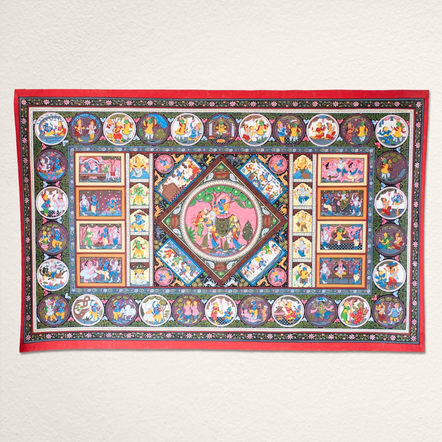 shop Traditional patachitra Painting ~ Krishna & Gopi