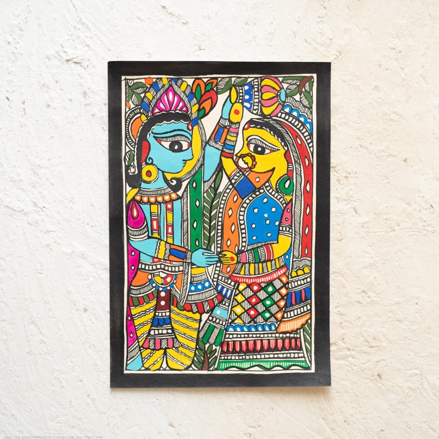 shop Madhubani Painting - Shyam & Shyama