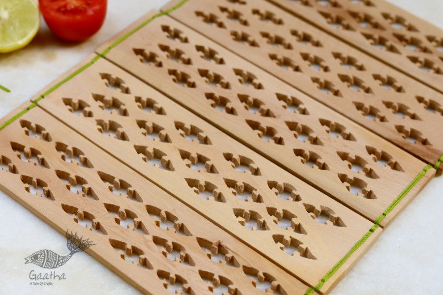 shop Udayagiri Wooden Table Mat / Hot Pot Mat