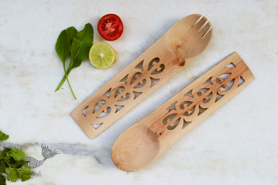 Purnak ✼ Udayagiri Wooden Cutlery - Set of Two ✼ { 21 }